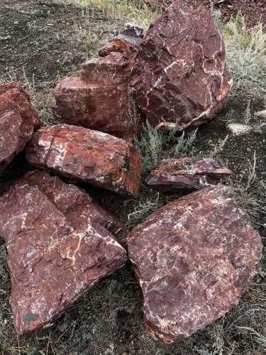 Ландшафтные глыбы красно-фиолетовые 200-1000 килограмм купить в Сургуте