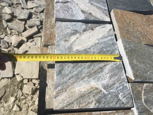 Плитка пилёная златолит Уральский для цоколя, отмостки купить в Сургуте